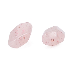 Розовый Непрозрачные акриловые бусины в стиле мраморного камня, самородки, туманная роза, 19.5x12~12.5x9~9.5 мм, отверстие : 1.4 мм