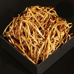 Goldenrod Raffia Crinkle Cut Paper Shred Filler, with Glitter Powder, for Gift Wrapping & Easter Basket Filling, Goldenrod, 3mm, 10g/bag