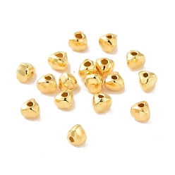 Золотой 925 шарики стерлингового серебра, треугольные, золотые, 3x3x2.5 мм, отверстие : 0.8 мм, Около 166 шт / 10 г