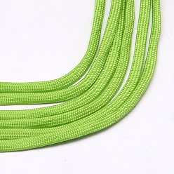 Vert Jaune 7 âmes intérieures cordes en polyester et spandex, couleur unie, pour la fabrication de bracelets en corde, vert jaune, 4~5mm, environ 109.36 yards (100m)/paquet, 420~500g / bundle