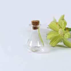 Прозрачный Пустые бутылки с небольшим стеклянным пробком, бутылка желаний, прозрачные, 1.6x2.7 см
