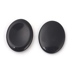 Obsidian Natural Obsidian Massage Jewelry, Worry Stone for Anxiety Therapy, Oval, 45x35x6mm