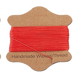 Dark Red Waxed Nylon Cord, Dark Red, 0.65mm, about 21.87 yards(20m)/card