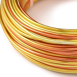Colorful Round Aluminum Wire, for Jewelry Making, Colorful, 12 Gauge, 2mm, about 76.77 Feet(23.4m)/roll