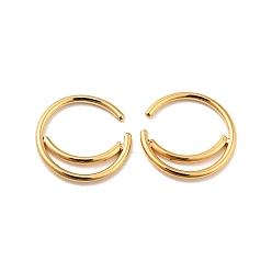 Golden Crescent Moon Shape 316 Surgical Stainless Steel Hoop Nose Rings, Piercing Jewelry for Women, Golden, 9.5mm, Pin: 0.9mm