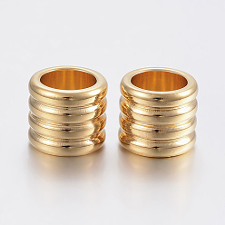 Golden 304 Stainless Steel Beads, Column, Golden, 12x10.5mm, Hole: 8.5mm