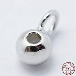 Platino Rodio plateado 925 anillos de tubo de plata de ley, fianzas de bucle, con caucho, Rondana plana, abalorios de fianza, de granos del tapón, Platino, 7x4x3 mm, agujero: 1.5 mm, diámetro interior: 1 mm