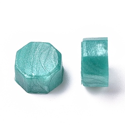 Verde azulado Sellado de partículas de cera, para sello de sello retro, octágono, cerceta, 9 mm, sobre 1500 unidades / 500 g