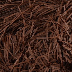 SillínMarrón Relleno de trituración de papel de corte arrugado de rafia, para envolver regalos y llenar canastas de pascua, saddle brown, 2~3 mm, 30 g / bolsa