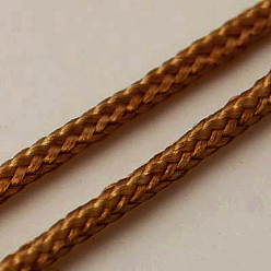 Pérou Fils tressés en nylon, cordon de noeud chinois, ronde, Pérou, 1.5mm, environ 200.00 yards (182.88m)/rouleau