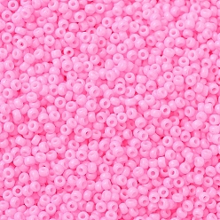 (RR415) Algodón de azúcar opaco teñido de rosa Cuentas de rocailles redondas miyuki, granos de la semilla japonés, 11/0, (rr 415) algodón de azúcar opaco teñido rosa, 11/0, 2x1.3 mm, Agujero: 0.8 mm, sobre 5500 unidades / 50 g