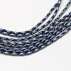 Royal Blue Polyester & Spandex Cord Ropes, 1 Inner Core, Royal Blue, 2mm, about 109.36 yards(100m)/bundle