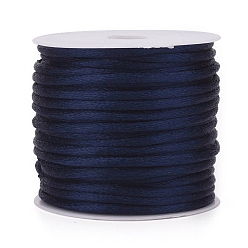 Королевский синий Нейлоновый шнур, атласный шнур, для изготовления украшений из бисера, китайское вязание, королевский синий, 1 мм, около 32.8 ярдов (30 м) / рулон