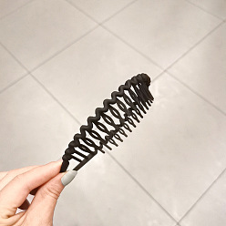 Черный Пластиковые зигзагообразные резинки для волос в виде зубов акулы, широкие аксессуары для волос для женщин, чёрные, 120 мм