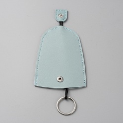 Aqua Creative Pull Out Key Sleeve, Cartoon PU Leather Protective Car Key Case Keychain, Aqua, 19.1cm