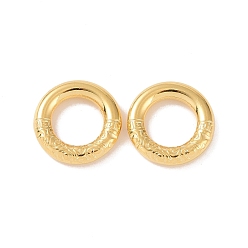 Oro Revestimiento iónico (ip) 304 anillos de unión de acero inoxidable, anillos redondos, medio texturizado, dorado, 15x3 mm, diámetro interior: 8 mm