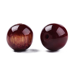 Purple Resin Beads, Imitation Gemstone, Round, Purple, 12x11.5mm, Hole: 1.5~3mm