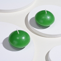 Green Paraffin Candles, Floating Candles, Scented Candles, Rondelle Shape, Party Accessories, Green, 42x26mm