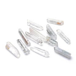 Quartz Crystal Natural Quartz Crystal Pendants, 25~40x6~2x6~12mm, Hole: 2.5mm