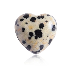 Jaspe Dalmate Pierres de guérison en jaspe dalmatien naturel, coeur amour pierres, pierres de poche pour l'équilibrage du reiki, cœur, 15x15x10mm