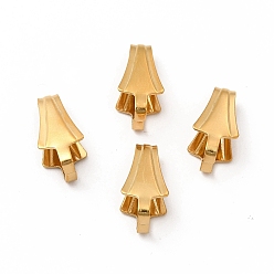 Real 18K Gold Plated 304 Stainless Steel Snap on Bails, Real 18K Gold Plated, 17x8mm