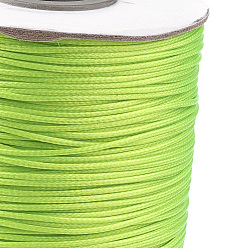 Green Yellow Korean Waxed Polyester Cord, Green Yellow, 1mm, about 85yards/roll