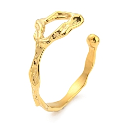 Oro Revestimiento iónico (ip) 304 brazaletes de acero inoxidable, hueco oval, dorado, diámetro interior: 1-7/8x2-1/4 pulgada (4.7x5.6 cm)