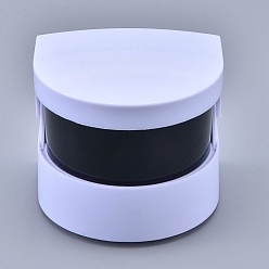 Blanc Mini bain de nettoyage à ultrasons numérique en plastique, bijoux, fausse dent, Machine de nettoyage de montre, Pot de stérilisateur, blanc, 8.45x9.25x8 cm