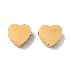 Golden Ion Plating(IP) 304 Stainless Steel Beads, Heart, Golden, 8.5x9x3mm, Hole: 1.8mm