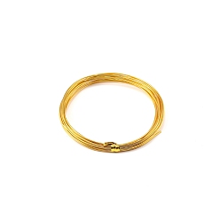 Золотистый Алюминиевая проволока, гибкая металлическая проволока, круглые, для изготовления ювелирных изделий, золотые, 22 датчик, 0.6 мм, 10 м / рулон
