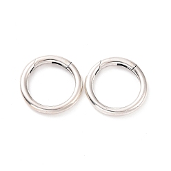 Antique Silver 925 Sterling Silver Spring Gate Rings, Antique Silver, 16.5x2mm, Inner Diameter: 12mm