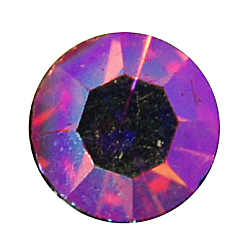 Rose Ab Séparateurs perles en verre avec strass en laiton, Grade a, sans nickel, de couleur métal argent, carrée, rose ab, 7x7x3mm, Trou: 1mm