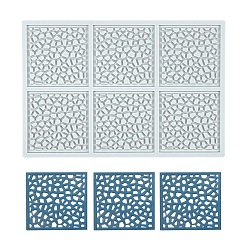 Gainsboro Geometric Pattern Square DIY Silicone Molds, Fondant Molds, Resin Casting Molds, for Chocolate, Candy, UV Resin & Epoxy Resin Craft Making, Gainsboro, 197x133x20mm