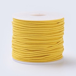 Gold BENECREAT Elastic Cord, Polyester Outside and Latex Core, Gold, 2mm, about 54.68 yards(50m)/roll, 1roll/box
