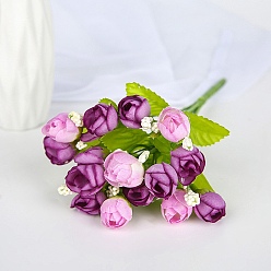 Orchidéeée Foncé Fleur artificielle d'eucalyptus en plastique, pour la fête de mariage décoration de la maison accessoires de mariage, orchidée noire, 240mm