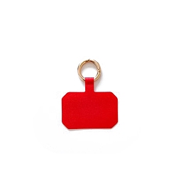 Red Cloth Mobile Phone Lanyard Patch, with Metal Clasp, Phone Strap Connector Replacement Part Tether Tab for Cell Phone Safety, Red, 5.8x3.9cm
