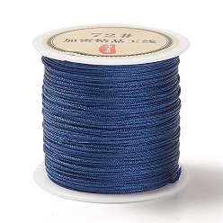 Bleu Marine 50 yards cordon de noeud chinois en nylon, cordon de bijoux en nylon pour la fabrication de bijoux, bleu marine, 0.8mm
