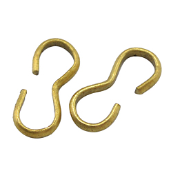 Raw(Unplated) Quick Link Connectors, Chain Findings, Number 3 Shaped Clasps, Raw(Unplated), Nickel Free Size: about 3mm wide, 7.5mm long, 1.2mm thick