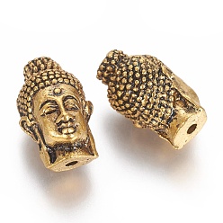 Oro Antiguo Estilo tibetano granos de la aleación de Buda, sin plomo y cadmio, oro antiguo, 22.5x14x14 mm, Agujero: 2.5 mm, sobre 70 unidades / 1000 g