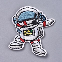 Colorido Tela de bordado computarizada para planchar / coser parches, accesorios de vestuario, astronauta, colorido, 56x43x2 mm