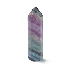 Fluorite Natural Fluorite Pointed Beads, No Hole/Undrilled, Faceted, Bullet, 37~41x10mm