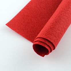 Малиновый Нетканые ткани вышивка иглы войлока для DIY ремесел, квадратный, малиновый, 298~300x298~300x1 мм , около 50 шт / мешок