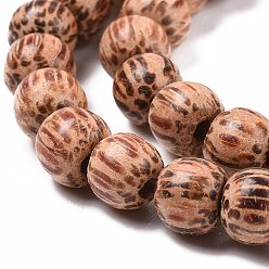 Brun De Noix De Coco Brins de perles de bois de coco naturel, ronde, brun coco, 7.5x7.5mm, Trou: 2.5mm