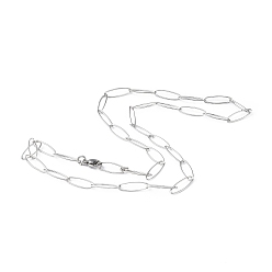 Color de Acero Inoxidable 201 collar de cadena con clip de acero inoxidable para hombres y mujeres, color acero inoxidable, 20.08 pulgada (51 cm)