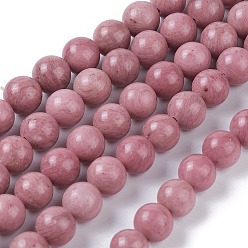 Rhodonite Rhodonite naturelle rangées de perles, ronde, 8mm, Trou: 1mm, Environ 48 pcs/chapelet, 15.5 pouce