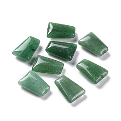 Зеленый Авантюрин Естественный зеленый бисер авантюрин, граненые, трапециевидные, 14x10x4.5 мм, отверстие : 1.2 мм