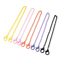 Color mezclado Collares personalizados de cadena de cable de plástico abs, cadenas de gafas, cadenas de bolsos, con cierres de pinza de langosta de plástico, color mezclado, 19.09~20.07 pulgada (48.5~51 cm)