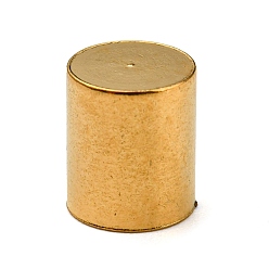 Oro 304 extremos del cable de acero inoxidable, tapas de los extremos, columna, dorado, 7x6 mm, diámetro interior: 5 mm