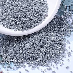 (DB1570) Opaque Ghost Gray Luster MIYUKI Delica Beads, Cylinder, Japanese Seed Beads, 11/0, (DB1570) Opaque Ghost Gray Luster, 1.3x1.6mm, Hole: 0.8mm, about 2000pcs/bottle, 10g/bottle