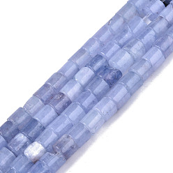 Lavender Natural Quartz Beads Strands, Dyed & Heated, Column, Lavender, 6.5x6~6.5mm, Hole: 1mm, about 63~64pcs/strand, 14.96 inch~15.16 inch(38~38.5cm)